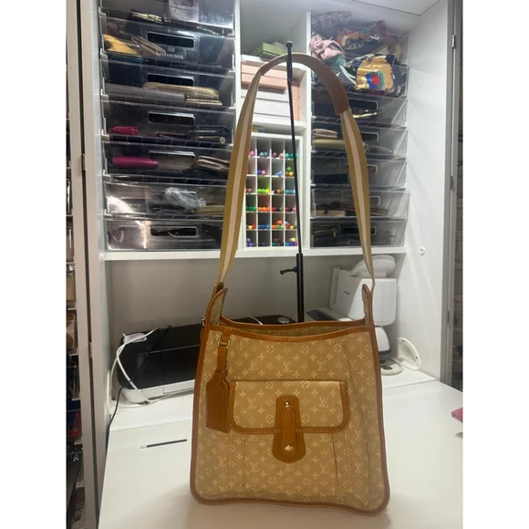 Women's Louis Vuitton Beige Brown Monogram Canvas Crossbody Bag One Size - Picture 3 of 16